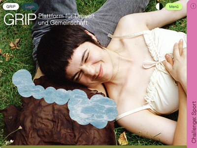 A bright pink sheet of paper used to wrap flowers curves in front of rich blue background